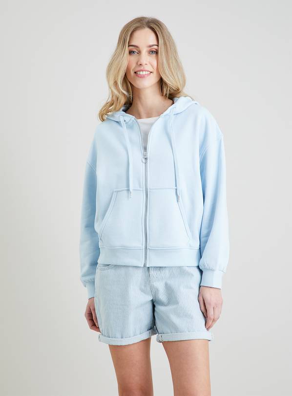 Light blue 2025 zipper hoodie